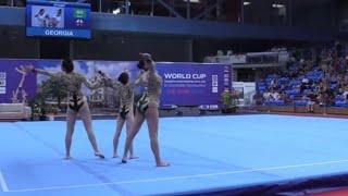 WG (GEO)-Salome Maisuradze/Kristine Melia/Nino Dvalishvili | DYN (SENIORS)/Acro World Cup Poland2022