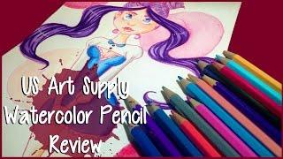 ART SUPPLY REVIEW ~ US Art Supply Watercolor Pencils ~ Watercolor Colored Pencil Illustration