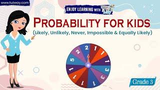 Probability For Kids Likely, Unlikely, Never, Impossible & Equally Likely Probability Examples Math