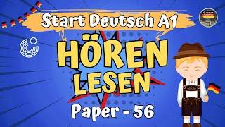 Start Deutsch A1 - Goethe Zertifikat A1 Exam || Paper - 56 || Hören, Lesen, Schreiben, Sprechen