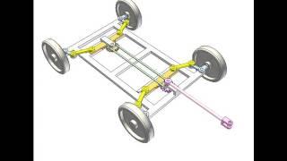 Mechanism for steering a 4-wheel trailer with small turning radius 4