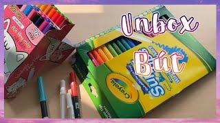 [Lazada Haul] Unbox Bút Tombow, bút gen trắng, Fiber Pen & Crayola | hạt đậu nhỏ