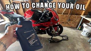HOW TO CHANGE YOUR OIL ON BMW S1000RR | 2023+