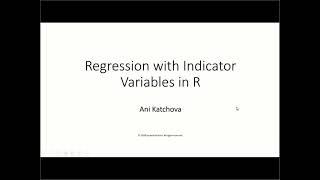 Regression with Indicator Variables in R