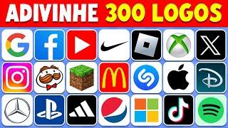 Adivinha 300 LOGOS em 3 SEGUNDOS   Quiz de Logos 2025