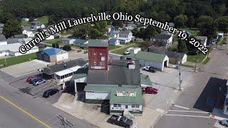 Carroll's Mill Laurelville Ohio on September 19. 2022 Drone view in 4K