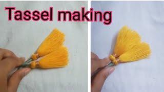 tassel making| latkan | dori | latkan for blouse and suit | tassel from normal thread