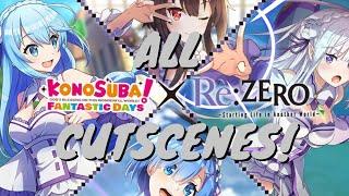 ALL Cutscenes! Konosuba Fantastic Days Re:ZERO Collaboration Story Scenes! God's Blessing on Re:ZERO