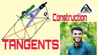 Tangents |  construction | SSLC mathematics | Draw a rhombus 5cm and an angle 50.Draw its incircle