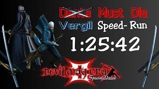 My Last DMC 3 Dante Must Die mode SpeedRun WR 1:25:42 Run with Vergil
