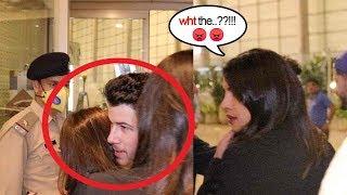 Priyanka Chopra ANGRY On Girl FAN For Hugging Husband Nick Jonas At Mumbai Airport