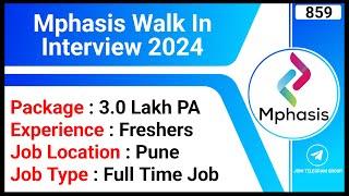 Mphasis Walk In Interview 2024 | Full Time Jobs | Back Office Jobs | Pune IT Company Jobs