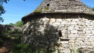 Round Stone Hut. Central France.