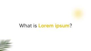 What is Lorem ipsum?