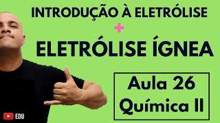 INTRODUÇÃO à ELETRÓLISE, Pólos na Eletrólise, ELETRÓLISE ÍGNEA e as Reações | Aula 26 (Química II)