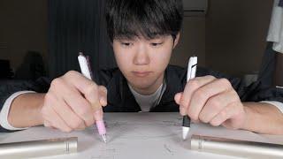 【ASMR】The sound of writing with crayons, pencils and ball pens ️【SUB】