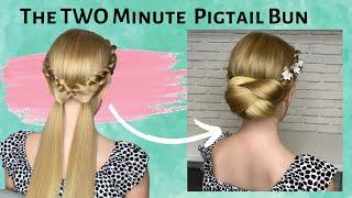 Make a plaited bun with just a few elastics! It’s so EASY!!!!