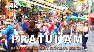 [4K UHD] Walking around Pratunam Market in Bangkok | Thailand's Largest Clothing Market