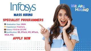 Infosys Off Campus Recruitment Drive Hiring For Specialist Programmer (SP) | 2024 Batch