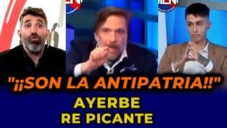 Martín Ayerbe DOMA OTRA VEZ al ñoqui libertario en Cronica TV en vivo