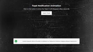 How To Create Toast Notification Using Html Css & JavaScript