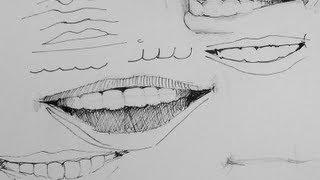 Pen & Ink Drawing Tutorial | Simple Tips on how to draw smiles and teeth