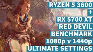 HORIZON ZERO DAWN | PC BENCHMARK | 1080p v 1440p ULTIMATE SETTINGS | RYZEN 5 3600 + RX 5700 XT