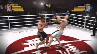 EA Sports MMA - Crazy combo into a spinning back fist knock out