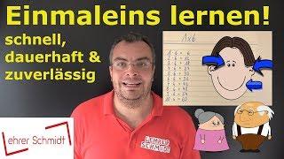 Einmaleins (1x1) lernen! Schnell, dauerhaft & zuverlässig! | Lehrerschmidt