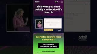 Odoo 18 - Find what you need quickly "Search" functionality!