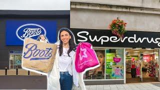 COME SHOPPING IN BOOTS & SUPERDRUG.. & HUGE HAUL!! *beauty, skincare, food*