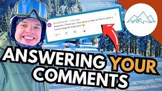 How to stop | How to turn for beginners | Skiing tips | Answering your comments