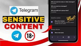 ENABLE Sensitive Content on Telegram (iOS & Android) - 2024