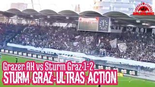 Sturm Graz Ultras Action on Grazer Derby, Grazer AK vs Sturm Graz 1-2, OFB Cup 19/10/22