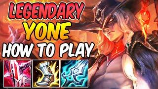 HOW TO PLAY YONE MID | Best Build & Runes | LEGENDARY HIGH NOON YONE GUIDE | League of Legends
