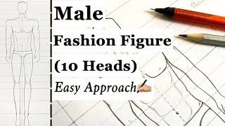 Male Croquis | Male Fashion Figure | 10 Heads | Art Studio by Srabani