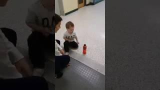 2 year old lands a Bottle Flip!!