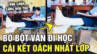 Gãy chân, gãy tay vẫn cố đi học, nam sinh được ngồi kiểu HOÀNH TRÁNH nhất lớp, OÁCH VÔ CÙNG | TÁM TV