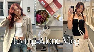VLOG | everyday life living alone in London, trying new restaurants + being more social