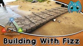 ARK:Survival Evolved Building w/ Fizz :: How to Build Lower Foundation!