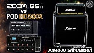 ZOOM G5N vs POD HD500X Marshall JCM800 Simulation