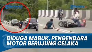 DETIK-DETIK PENGENDARA MOTOR UGAL-UGALAN DIDUGA MABUK BERUJUNG CELAKA