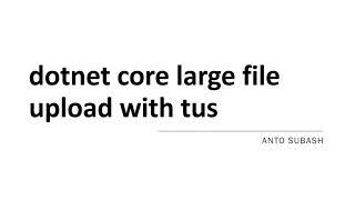 dotnet core large file upload with resume using tus and react/nextjs