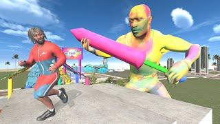 Franklin Celebrating Holi With Giant Franklin In Indian Bike Driving 3D