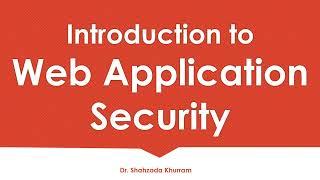 Introduction to Web Application Security