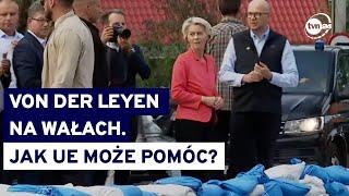 Von der Leyen odwiedziła Wrocław. Jak UE może pomóc zwalczać skutki powodzi? @TVN24