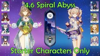 Starter Characters Only: 4.6 Spiral Abyss - Genshin Impact