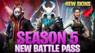 Fortnite Season 5 Full Battle Pass Inside Look! New Map, New Skins, New Vehicles!