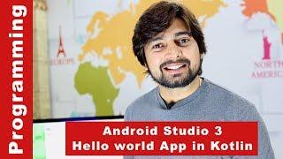 Android studio 3 - Create hello world App in Kotlin