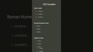 CSS Counters Explained in 1 Minute! #coding #css